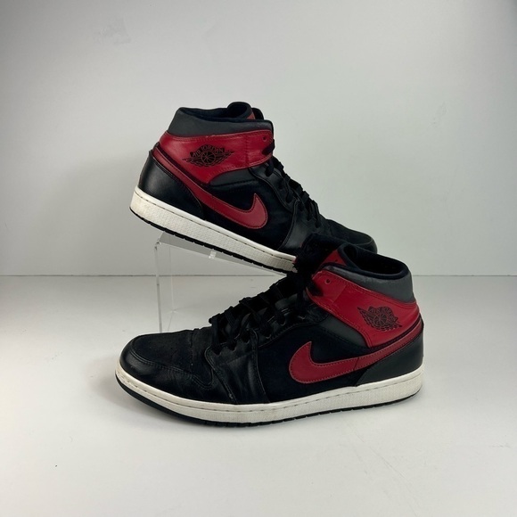 ?nike Air Jordan 1 Mid \'Gym Red\' Men\'s Sneaker Size 11.5 Black Red 554724-024 main image 10